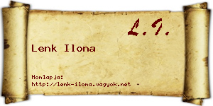Lenk Ilona névjegykártya